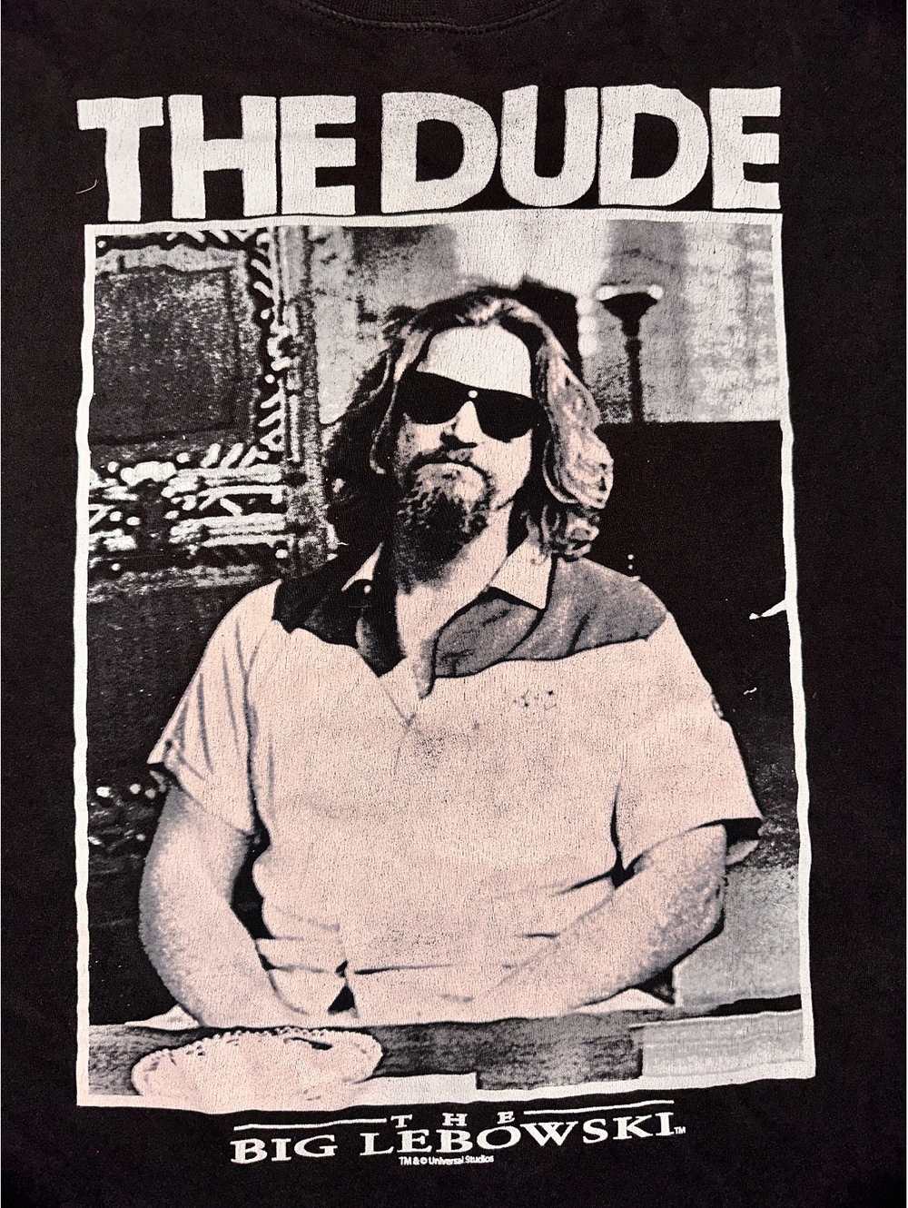 2XL The Dude The Big Lebowski Black White Graphic Movie Shirt